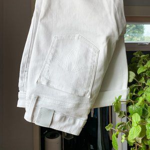 Level 99 Crop White Denim